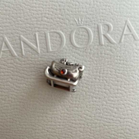 Pandora Sleigh Charm wRuby - Picture 2 of 5